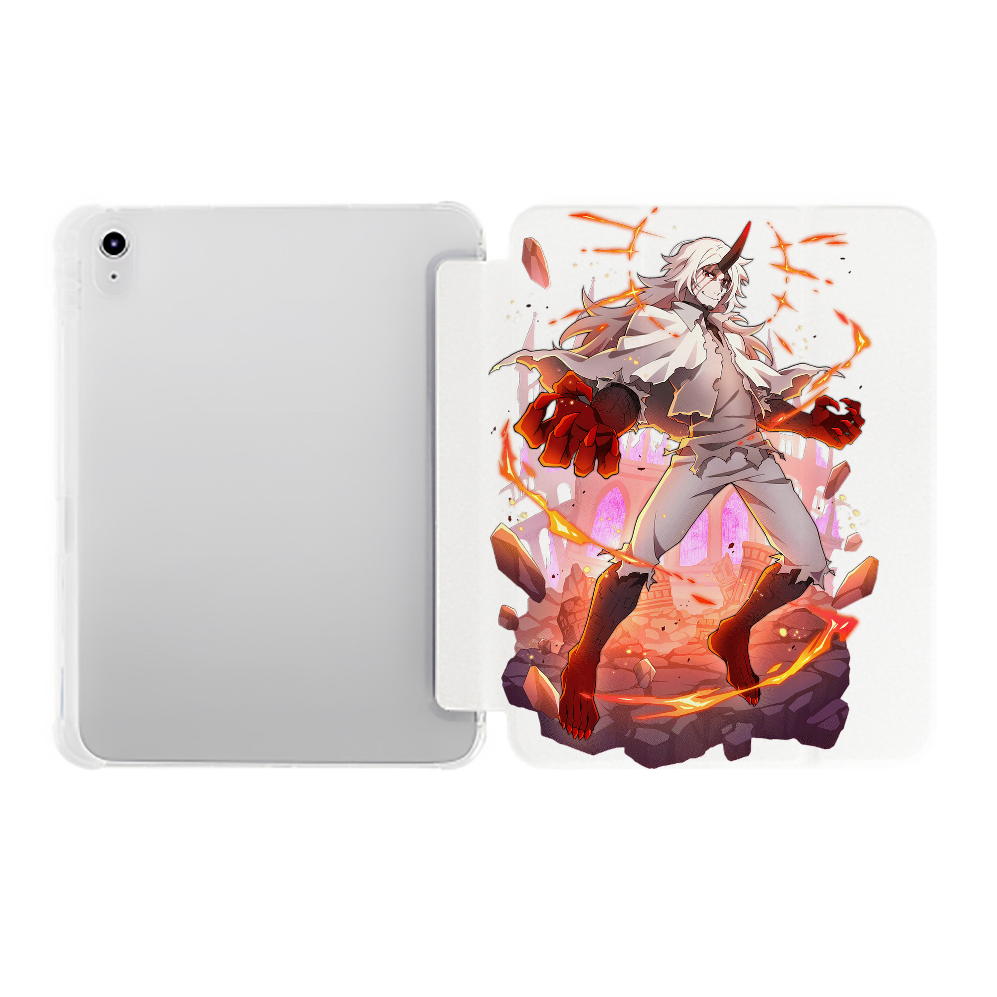 （画像用） 文豪ストレイドッグス Bungo Stray Dogs IPad ケース ペン収納付き 三つ折りスタンド PUレザー×シリコン 対応機種9.5/10.5/10.9インチ